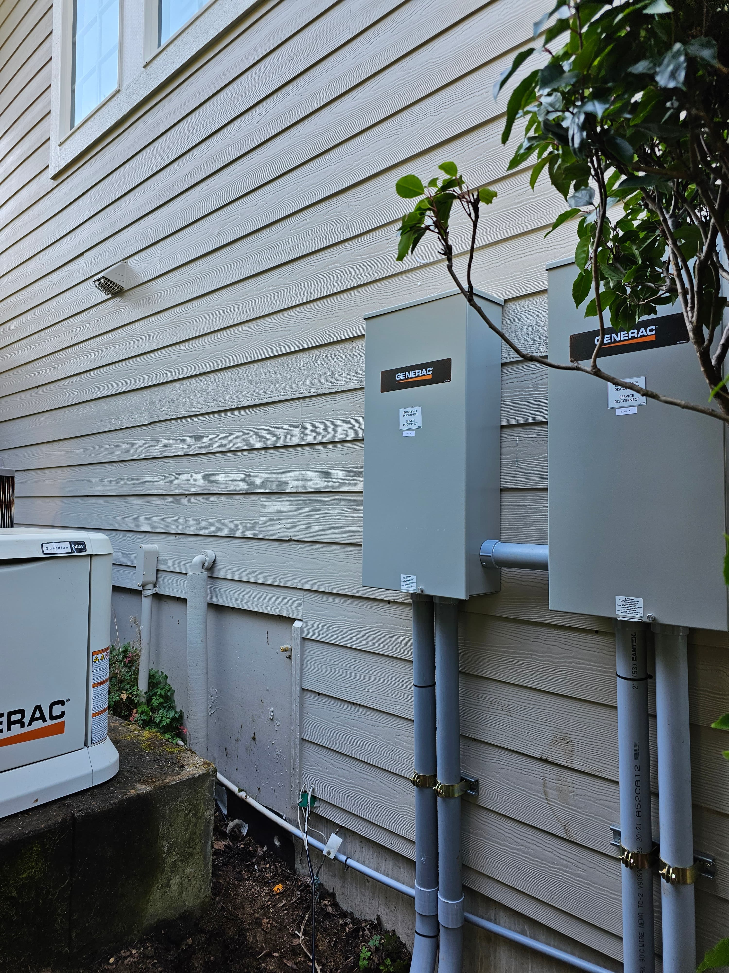 Residential generator set installation